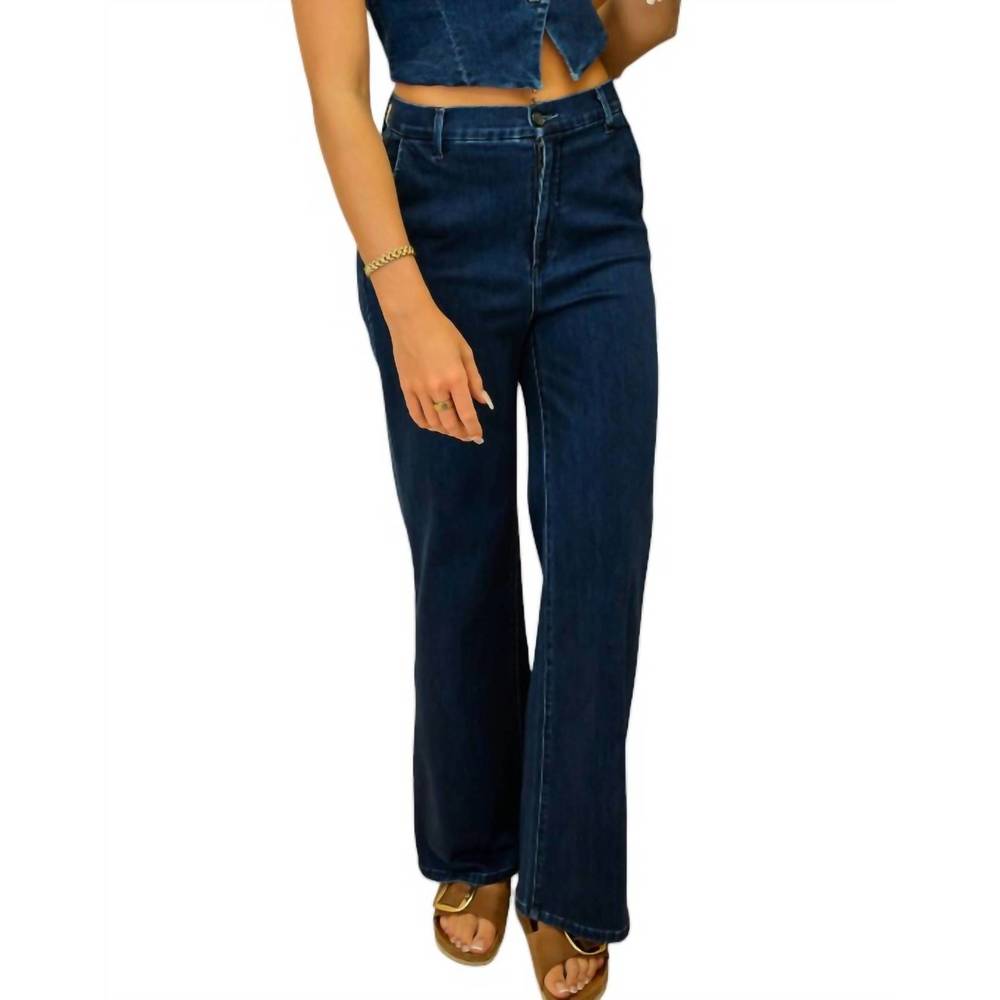 NEW LE JEAN virginia wide leg jeans in ink